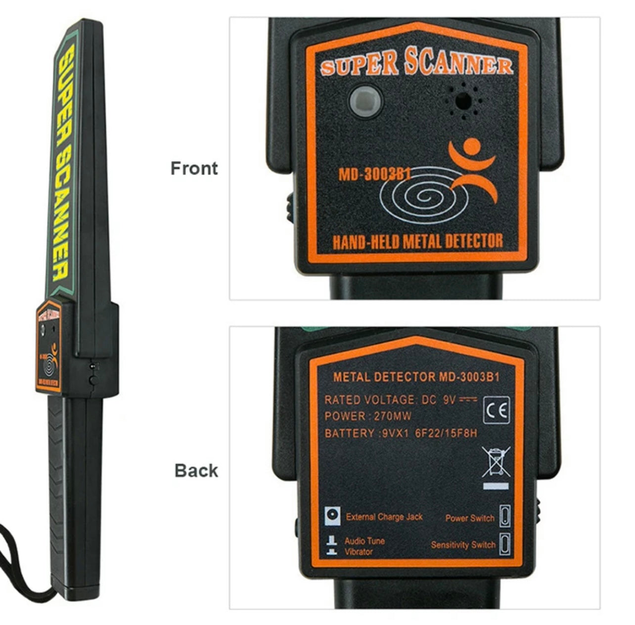 Super Scanner Portable Handheld Metal Detector