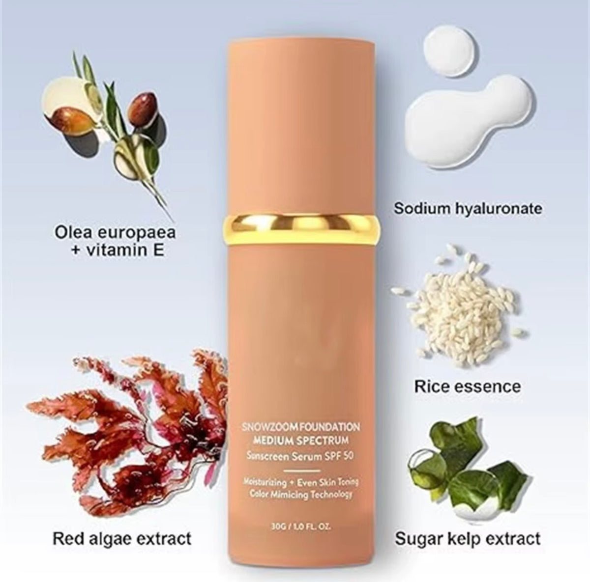 Moisturizing Liquid Foundation Skin Tint Foundation - 4-in-1 Color-Changing Concealer  – 30g