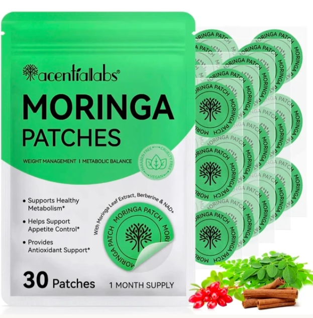Acentialabs Moringa Patches with Berberine and NAD+ – 30 Pack