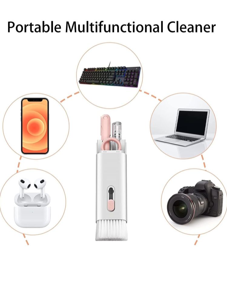 7-in-1 Electronic Cleaning Kit - Cleaner for Keyboards, Laptops, Phones, EarPods Pro, and Screens