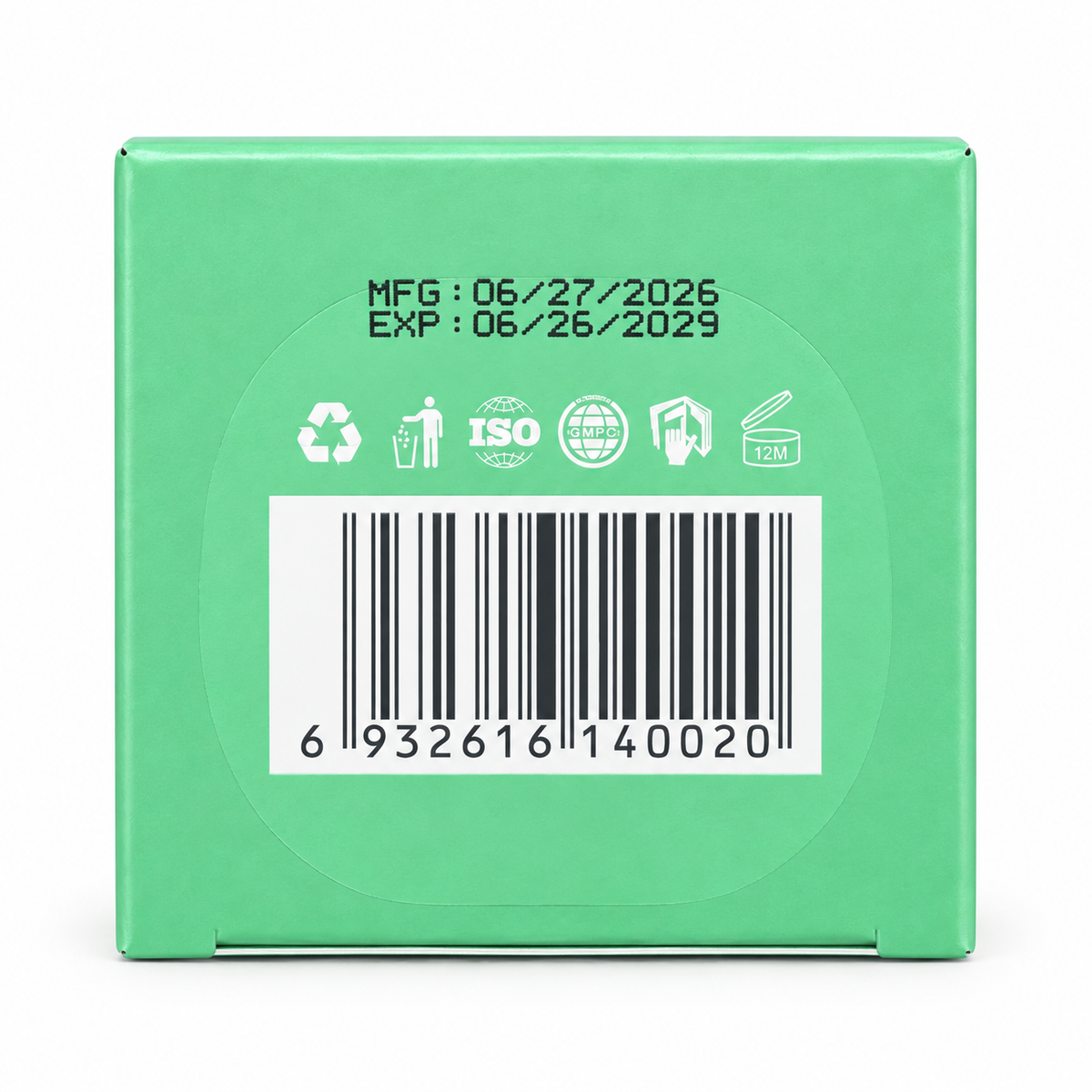 AESTHTANY Cica Capsule Soothing Cream barcode and expiry clean product image
