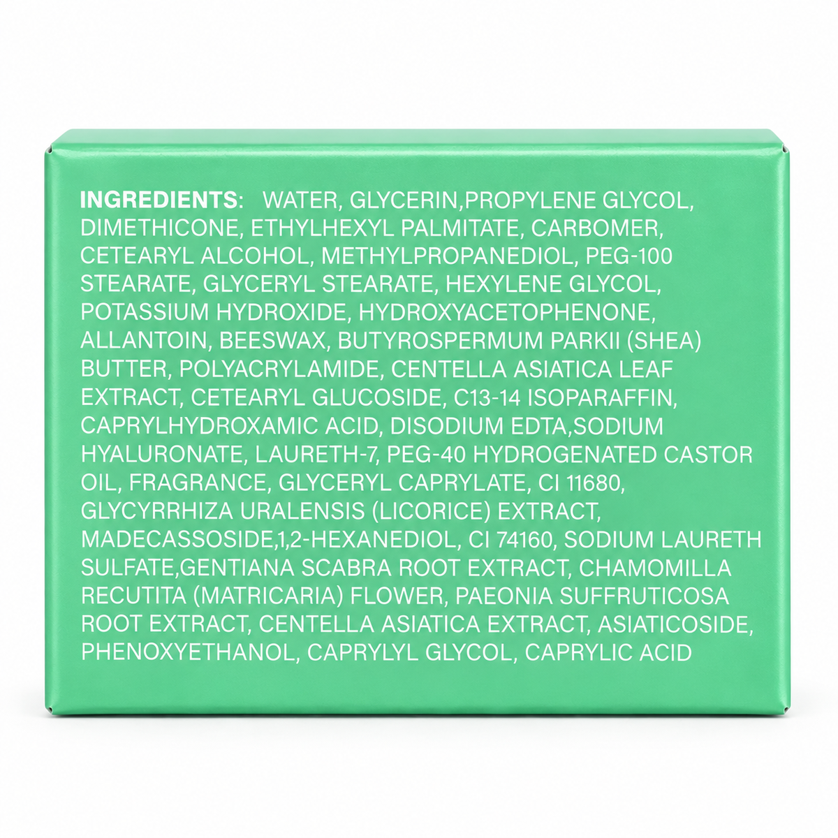 AESTHTANY Cica Capsule Soothing Cream ingredients clean product image