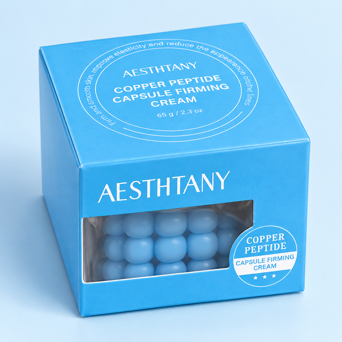 AESTHTANY Copper Peptide Capsule Firming Cream 65 g angled view