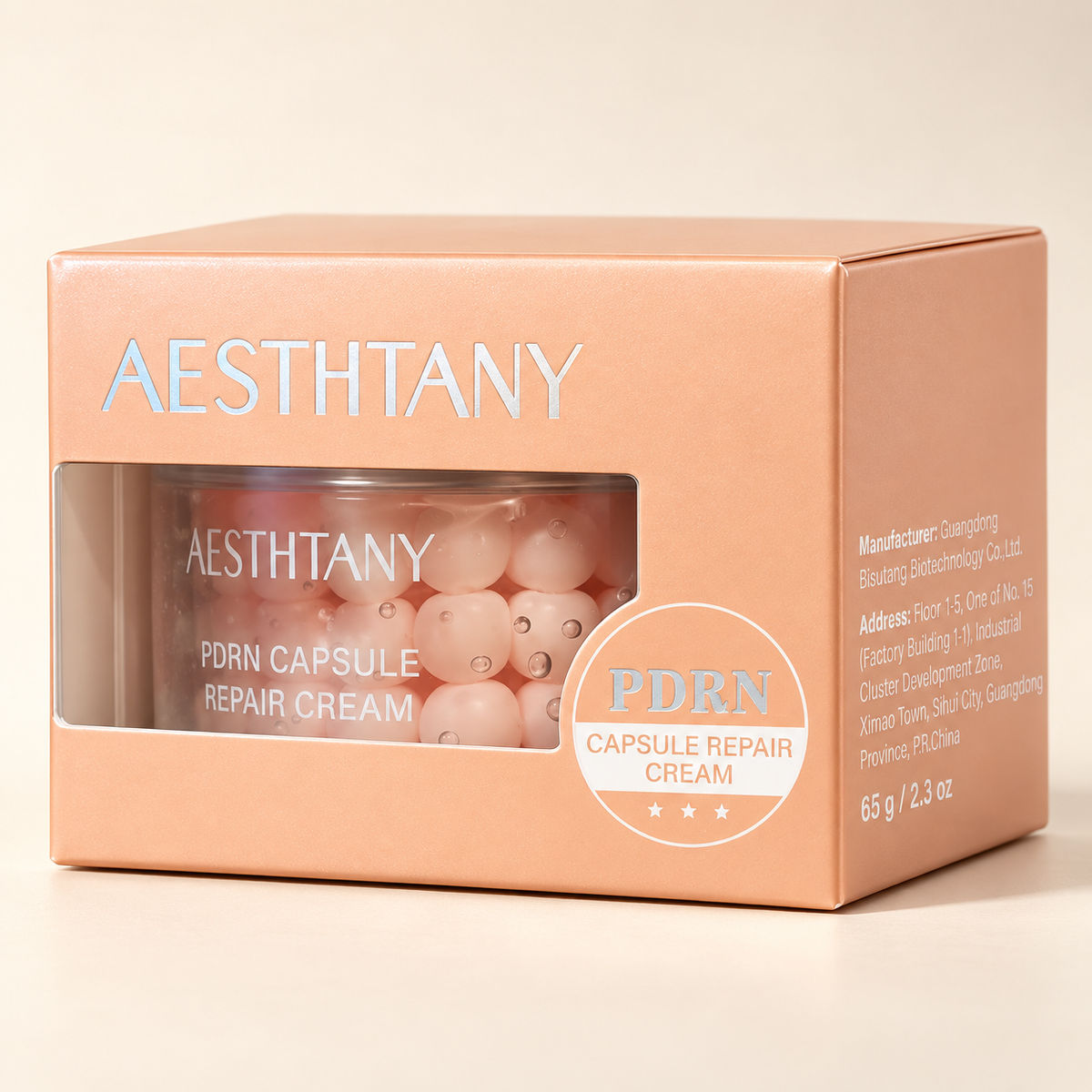 AESTHTANY PDRN Capsule Repair Cream angled carton view