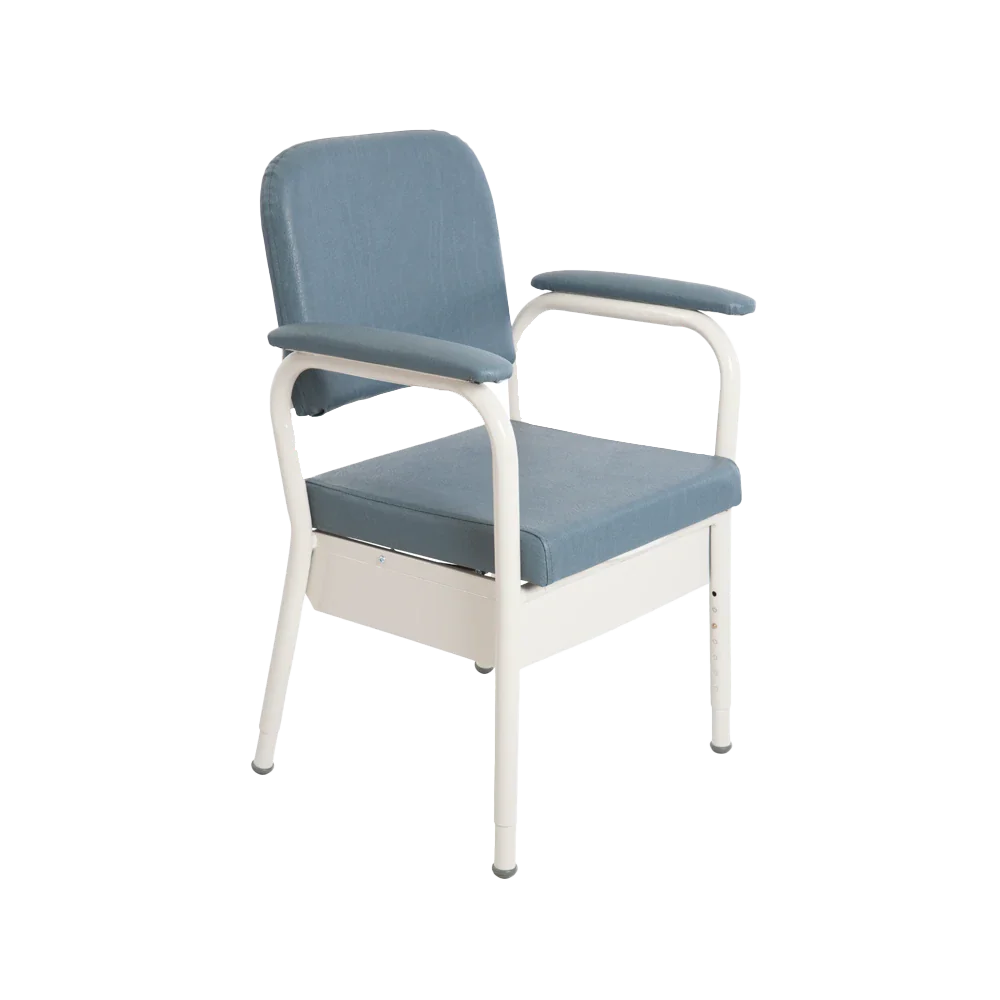 ASPIRE - Deluxe Bedside Commode - Slate Vinyl