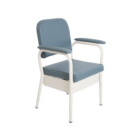 ASPIRE - Deluxe Bedside Commode - Slate Vinyl