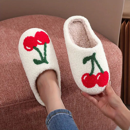 Cherry Slippers With Rubber Sole