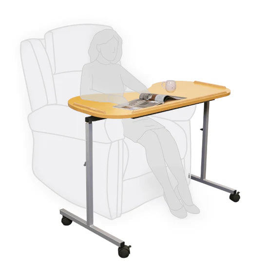ASPIRE Overchair Table - EXTRA WIDE Adjustable - Beech Laminate
