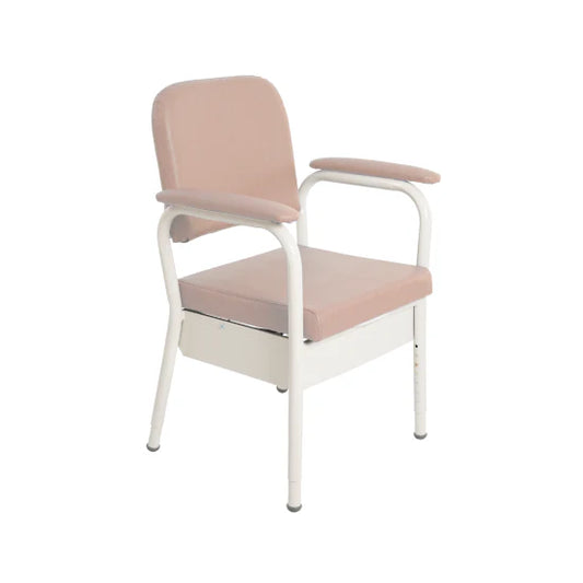 ASPIRE - Deluxe Bedside Commode - Champagne Vinyl