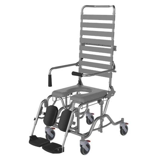 ASPIRE Tilt & Recline Commode - Attendant Propelled - 530mm Wide