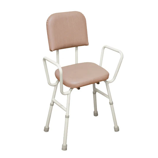 ASPIRE - Kitchen Perching Stool - Champagne Vinyl
