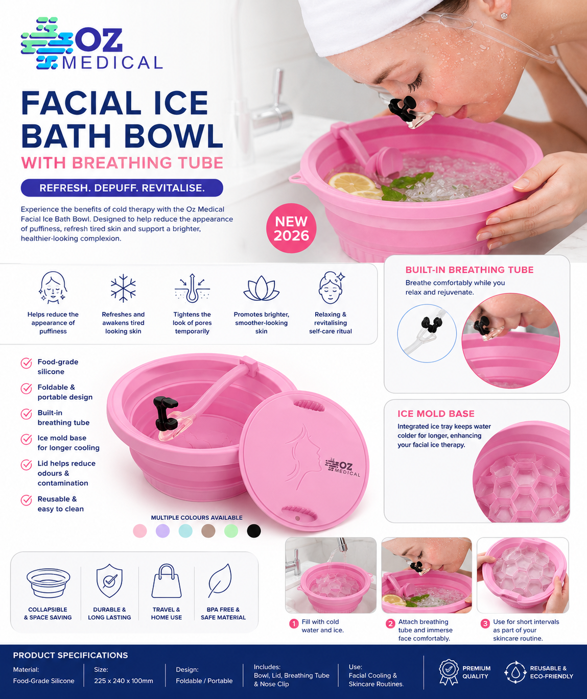 Oz Medical Facial Ice Bath Bowl