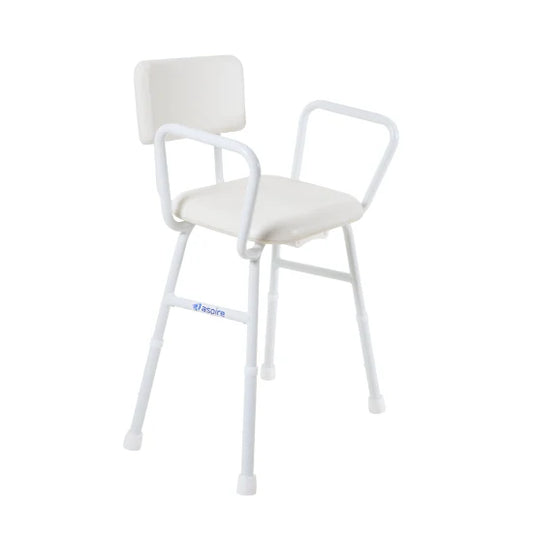 ASPIRE Shower Stool - With Padded Seat & Back ( PS & B ) - Steel