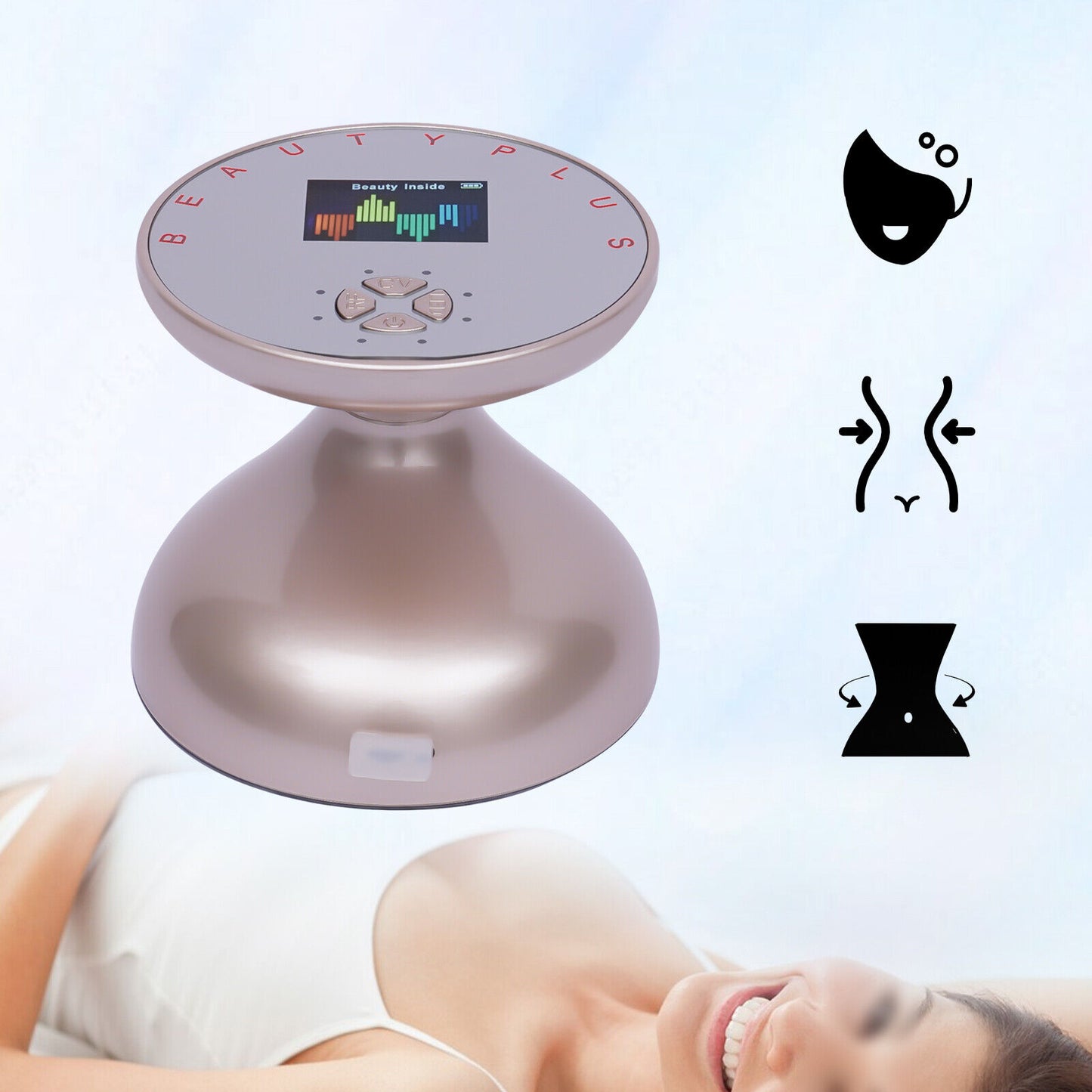 RF Ultrasonic Cavitation Fat Burn Slimming Anti-Cellulite Machine Body Massager