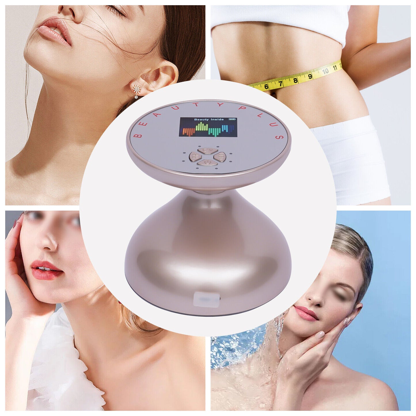 RF Ultrasonic Cavitation Fat Burn Slimming Anti-Cellulite Machine Body Massager