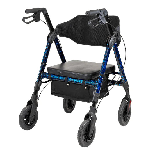 ASPIRE - GENESIS HD - Adjustable Seat Walker - Marble Blue Bariatric 204kg SWL