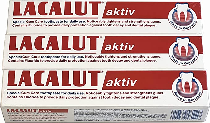 Lacalut Aktiv Toothpaste -Noticeably tightens and strengthens gums