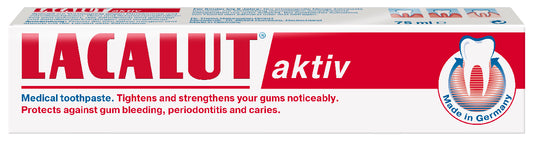 Lacalut Aktiv Toothpaste -Noticeably tightens and strengthens gums.