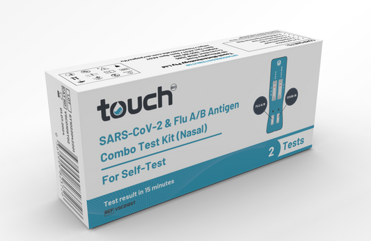 Touch Bio Combo Covid-19 & Flu A/B Rapid Antigen Test | 2 Test Kit