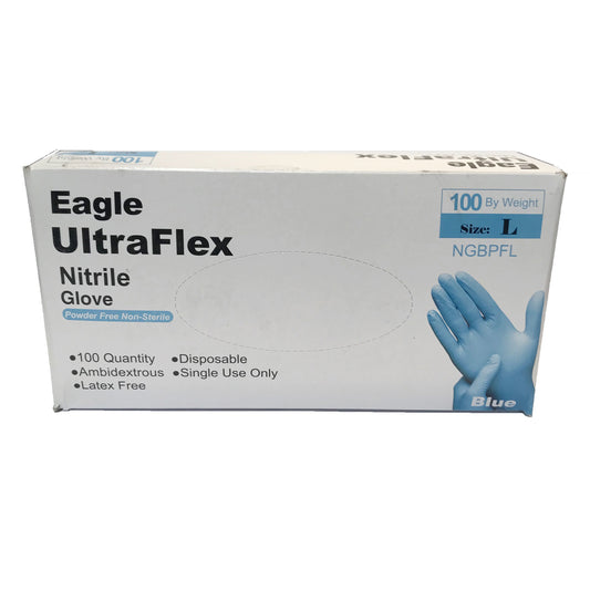 Nitrile - Ultra Flex Powder Free Non-Sterile Blue Gloves - XL In Stock