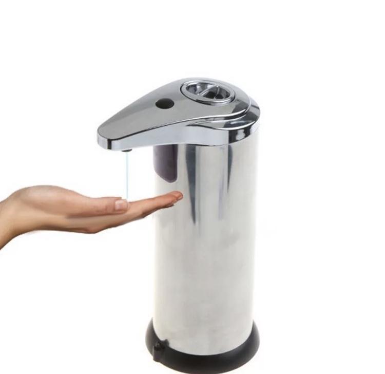 Silver -Touchless Hand Sanitiser Dispenser or Soap Dispenser (White or Stainless) - In Stock