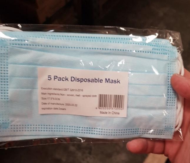 Disposable Face Masks 5 Pack