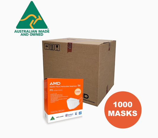 AMD Nano -P2, Level 3 Respirator, 4 Layer - Carton of 1000 Australian Made