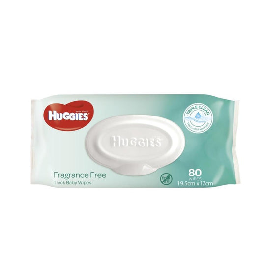 Fragrance Free Huggies Baby Wipes 80 Pack